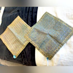 2 indian handmade throw pillow covers cushion